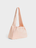 CHARLES & KEITH Women Terra Mesh & Nylon Shoulder Bag_Light Pink