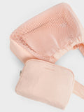 CHARLES & KEITH Women Terra Mesh & Nylon Shoulder Bag_Light Pink