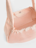 CHARLES & KEITH Women Terra Mesh & Nylon Shoulder Bag_Light Pink