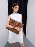 CHARLES & KEITH Sansa Tote Bag_Chocolate