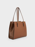 CHARLES & KEITH Sansa Tote Bag_Chocolate