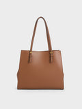 CHARLES & KEITH Sansa Tote Bag_Chocolate