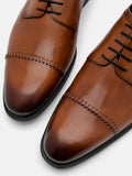 PEDRO Altitude Lightweight Leather Derby Shoes - Cognac