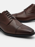 PEDRO Altitude Lightweight Leather Brogue Derby Shoes - Brown