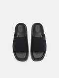 PEDRO Knitted Fabric Slide Sandals - Black