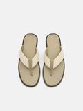 PEDRO Fabric Thong Sandals - Beige