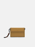 PEDRO Saffiano Leather Mini Sling Bag - Cognac