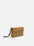 PEDRO Saffiano Leather Mini Sling Bag - Cognac