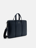 PEDRO Men Allen Leather Briefcase - Navy