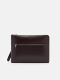 PEDRO Icon Leather Portfolio Bag - Dark Brown