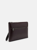 PEDRO Icon Leather Portfolio Bag - Dark Brown