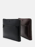 PEDRO Icon Leather Portfolio Bag - Dark Brown