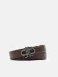 PEDRO Icon Saffiano Leather Automatic Belt - Dark Brown