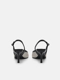 PEDRO Icon Canvas Slingback Pumps - Black