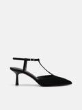 PEDRO Vika Leather Heel Pumps - Black