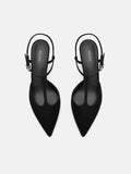 PEDRO Vika Leather Heel Pumps - Black