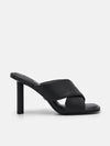 PEDRO Icon Leather Heel Sandals - Black