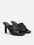 PEDRO Icon Leather Heel Sandals - Black