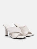 PEDRO Icon Leather Heel Sandals - Chalk