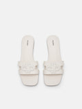 PEDRO Icon Leather Slip-On Sandals - Chalk