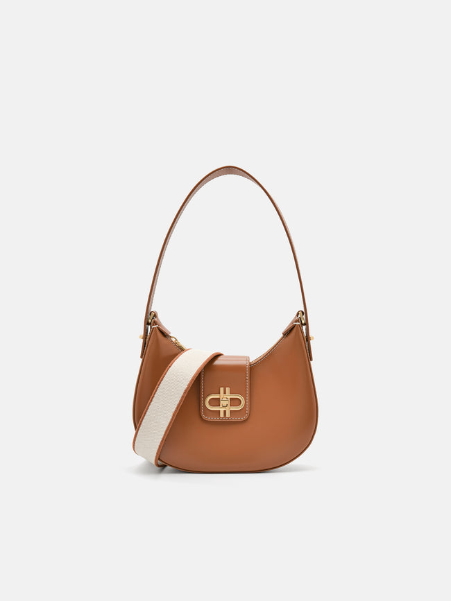 PEDRO Icon Leather Hobo Bag Cognac – Khit Zay - Main Image