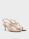 CHARLES & KEITH_Strappy Stiletto-Heel Slingback Sandals_Nude