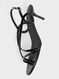 CHARLES & KEITH_Strappy Stiletto-Heel Slingback Sandals_Black Box