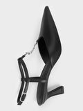 CHARLES & KEITH_T-Bar Chain-Link Pointed-Toe Pumps_Black
