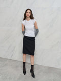 CHARLES & KEITH_Pointed-Toe Mary Jane Heeled Mules_Black