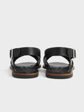 Crossover-Strap Slingback Sandals_Black