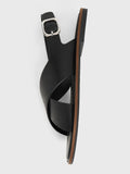Crossover-Strap Slingback Sandals_Black