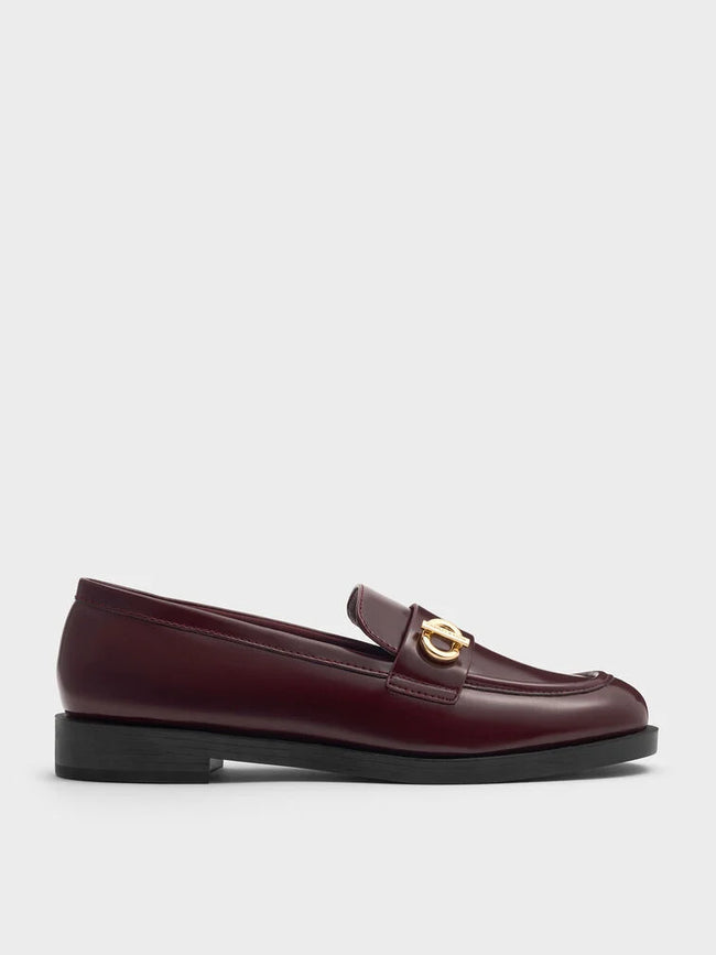 Marley Metallic-Accent Loafers_Burgundy