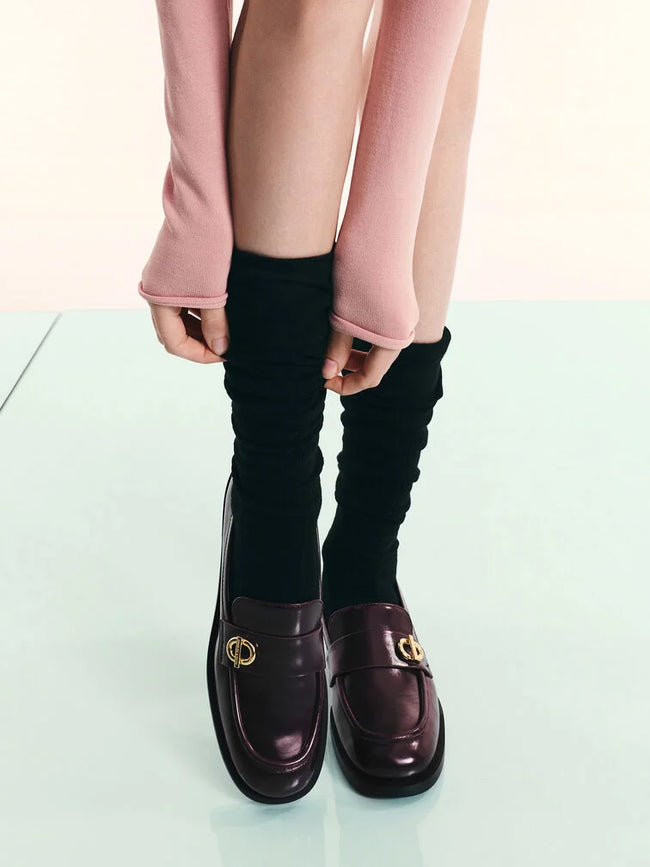 Marley Metallic-Accent Loafers_Burgundy