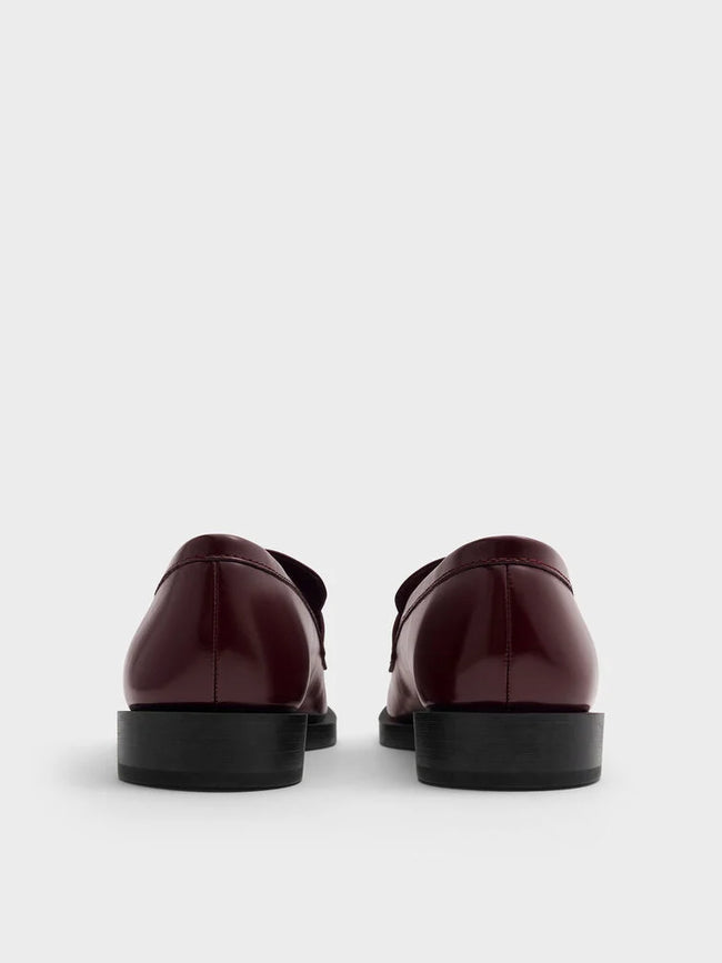 Marley Metallic-Accent Loafers_Burgundy