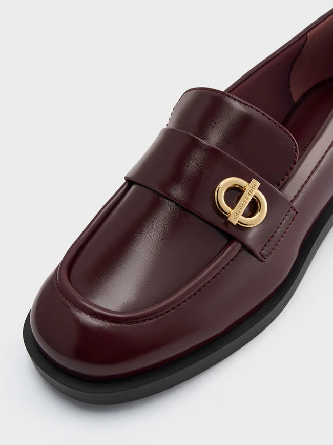 Marley Metallic-Accent Loafers_Burgundy