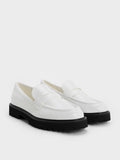 CHARLES & KEITH_Kaiya Penny Loafers_White