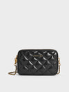 CHARLES & KEITH Mini Apfra Quilted Crossbody Bag_Black