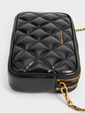 CHARLES & KEITH Mini Apfra Quilted Crossbody Bag_Black