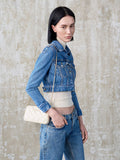 CHARLES & KEITH Mini Apfra Quilted Crossbody Bag Cream