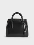 Rene Structured Top Handle Bag_Black