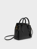 Rene Structured Top Handle Bag_Black