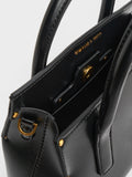 Rene Structured Top Handle Bag_Black