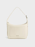 CHARLES & KEITH Women Xylia Elongated Hobo Bag_Cream