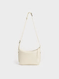 CHARLES & KEITH Women Xylia Elongated Hobo Bag_Cream