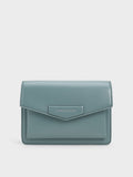 CHARLES & KEITH Adelie Envelope Crossbody Bag Slate Blue