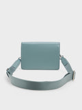 CHARLES & KEITH Adelie Envelope Crossbody Bag Slate Blue
