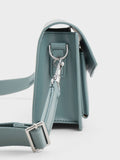 CHARLES & KEITH Adelie Envelope Crossbody Bag Slate Blue