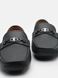 PEDRO Icon Leather Driving Shoes-Black