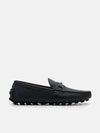 PEDRO Steven Leather Horsebit Driving Shoes - Black