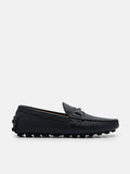PEDRO Steven Leather Horsebit Driving Shoes - Black
